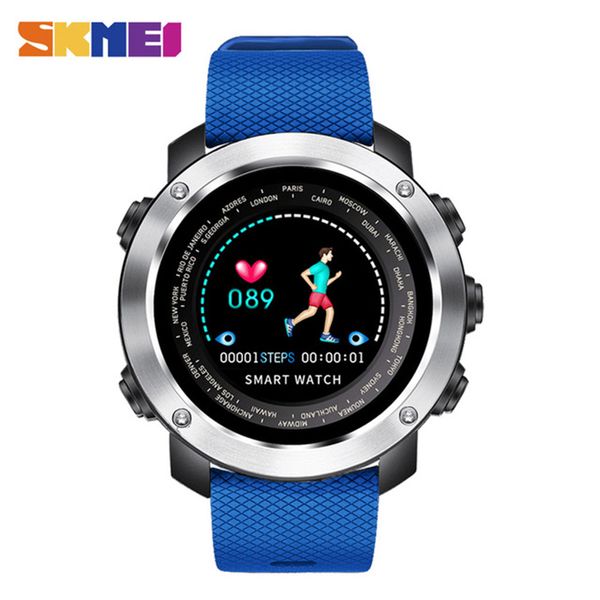 

men sport smartwatch 3d ui digital smart watch heart rate calories remote waterproof wristwatch male relogio masculino w30 skmei, Slivery;brown