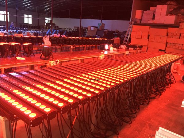 

4 pieces outdoor waterproof led stage lights dot control pixel led bar light 18*10w 4in1 rgbw color ip65 outdoor led wall washer