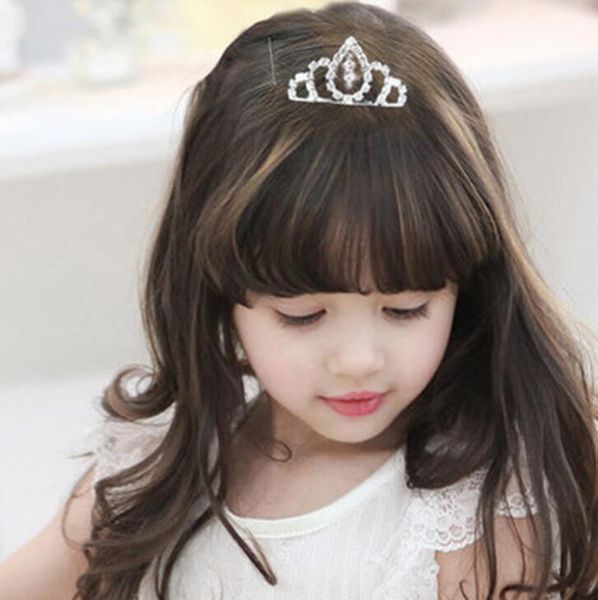 Kids Head Crown Tiara Princess Hair Combs Crown Flower Girls Hair Accessories Headwear Gum For Wedding Party Cute Hair Accessories Online Silk Flower