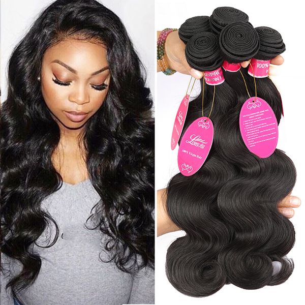 Grade 7a Unprocessed Malaysian Virgin Hair Body Wave Natural Color