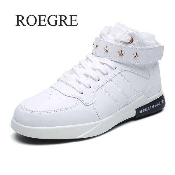 

roegre 2018 new arrival fashion winter men's boots wear resistant handmade ankle boots warm working boot zipper men casual shoes, Black