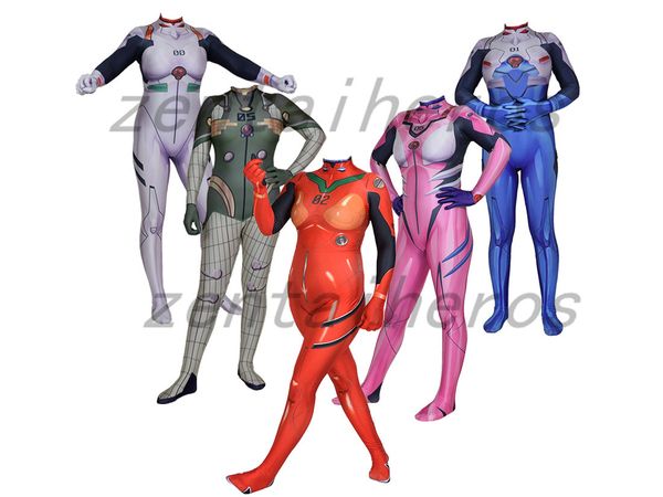 

ева аска лэнгли мари костюм лайкра супергерой боди комбинезоны зентаи, Black;red