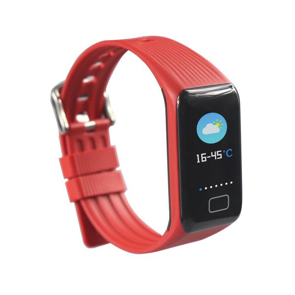 

men women's 0.96'' tft color display x1plus smart watch heart rate health sleep waterproof wrist watch, Slivery;brown