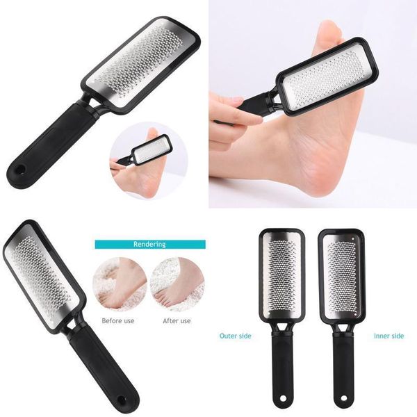 

2x large professional pedicure foot rasp hard callus remover metal dead skin file foot file scraper grater stainless steel