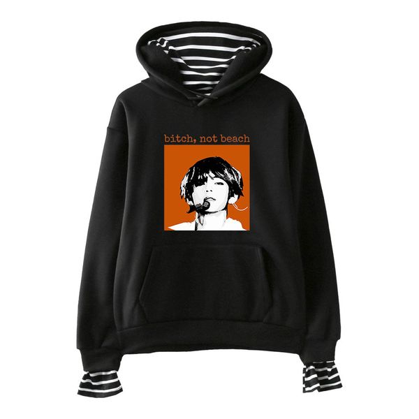 

bts fans love yourself kpop fake two piece hoodies sweatshirts harajuku women/men hip hop hoodies clothes 4xl, Black