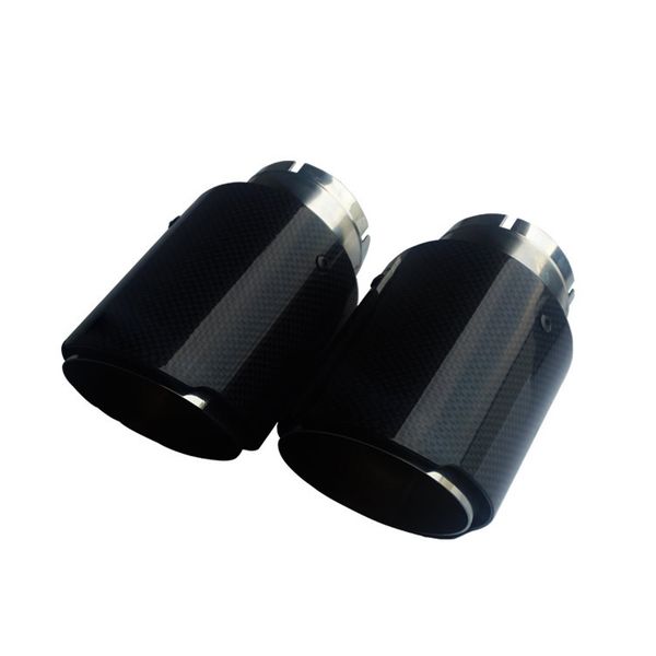

1 pcs 54mm~63mm inlet 89mm outlet exhaust tip universal carbon fiber car exhaust pipe tail muffler tip ing