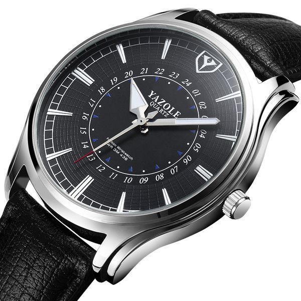 

mens watches blue glass watch men watch waterproof leather roman men's watch male clock relojes, Slivery;brown