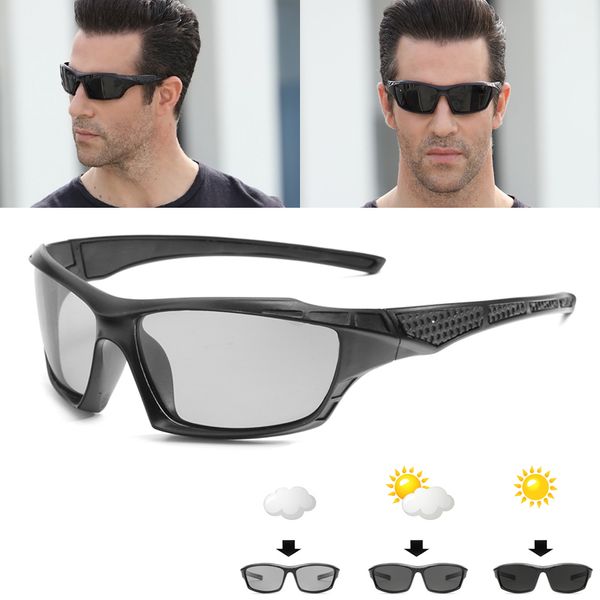 

longkeeper hd polarized pchromic sunglasses men and women all-weather chameleon sun glasses discoloration goggles 1008/1019, White;black