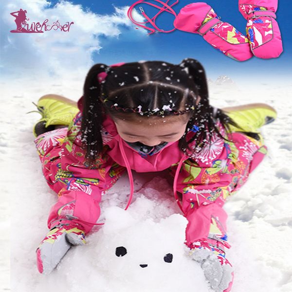 

lurehooker ski gloves for boys girls outdoor sports windproof snowboard gloves child waterproof winter warm skiing