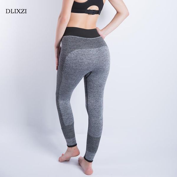 

dlixzi 2018 brand yoga pants women outdoor sports running training pants high elastic tightn leggings fitness feminina academia, White;red
