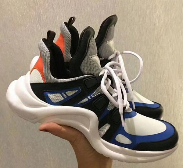 

2020 new designer original box archlight man casual shoes woman sneaker mixed colors tpu sole race runner grandpa shoes, Black