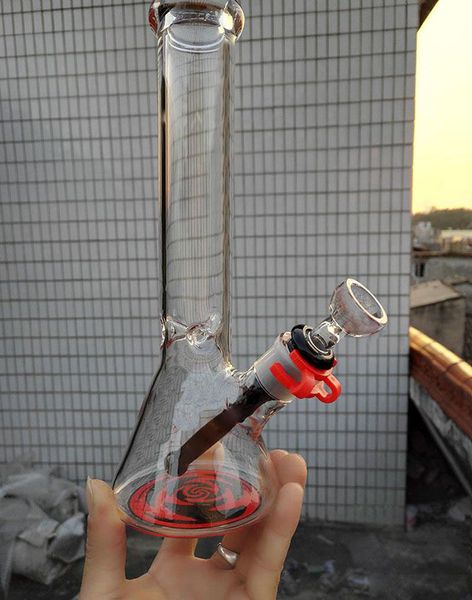 Loja on-line 5 MM De Vidro grosso Bong com var var Profundo Mais grosso waterpipes Bonger Bongo canos de água coador coador base hookah