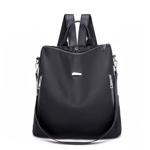 

2018 new han edition pu leather women's backpack black contracted cross-border style small backpack