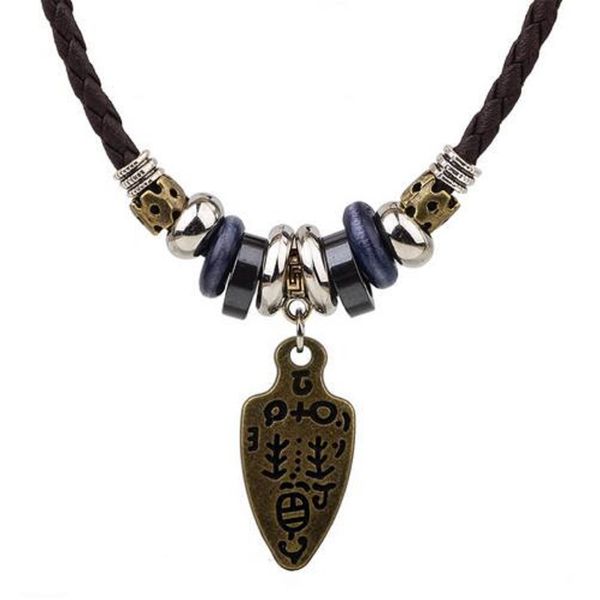 collier homme cuir et perle collier homme cuir et perle