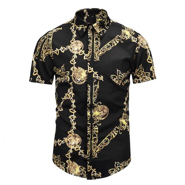 

2018 new luxury men clothing 3d printing lapel hirt for men de igner italy fa hion hirt themen t hirt