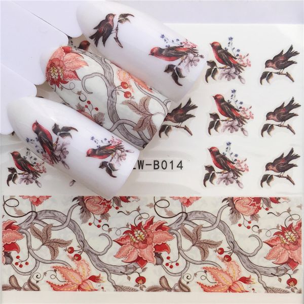 

lcj 31 styles flower vintage nail art water transfer sticker decals diy tips, Black