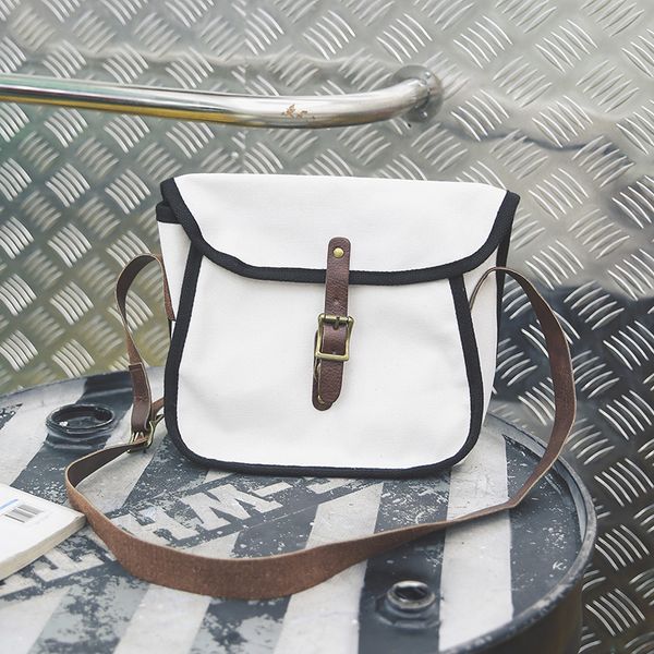 

2018 new canvas solid shoulder bag women fashion handbag pu strap crossbody bag lady hasp casual small