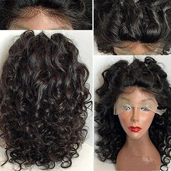 Body Wave Short Bob Lace Front Human Hair Wigs 150 Density Full