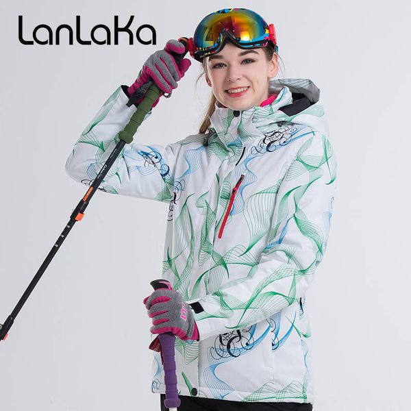 

lanlaka brand women ski jacket thermal clothing windproof waterproof outdoor sport wear skiing snowboard winter female coat 2018
