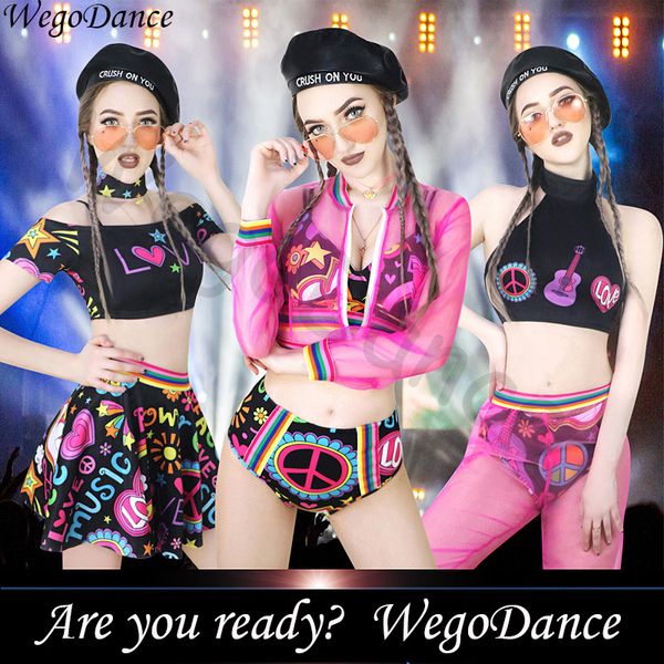 

ds nightclub bar hip-hop gogo collar dance dj costume woman hipping, Black;red
