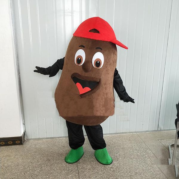 2018 Vendita calda di alta qualità Personaggi mascotte chicco di caffè Cartoon cioccolato Costume Anime Natale festa di compleanno di Halloween