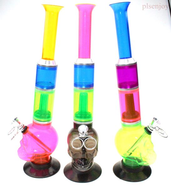 Acrílico Hookah 13 polegadas de altura fumar tabaco Bong água Shisha várias cores com caixa de cor atacado