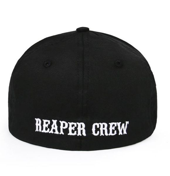 

reaper fitted casual crew hat letter cap baseball embroidered soa black men for hat knmeq, White;black