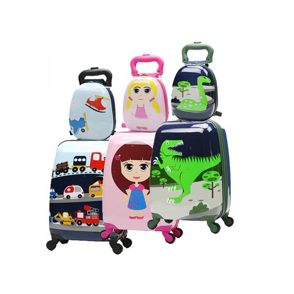 

cute cartoon children rolling luggage set spinner suitcase wheels students 18/20 inch carry on trolley kid/girl/boy travel bag
