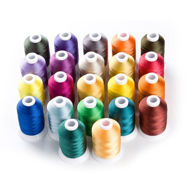 

simthread 1000 meters brother colors machine sewing thread high strength suitable for most machines, Black;white