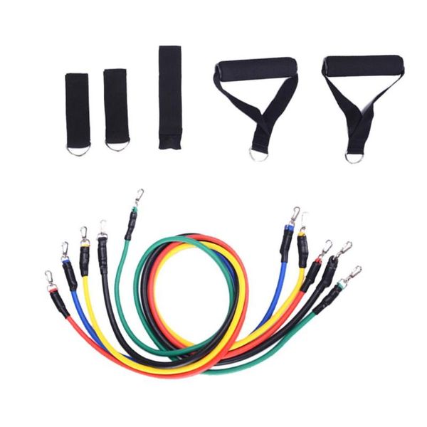 

practical 11pcs/set pull rope fitness exercises resistance bands crossfit latex tubes pedal excerciser body training workout yog
