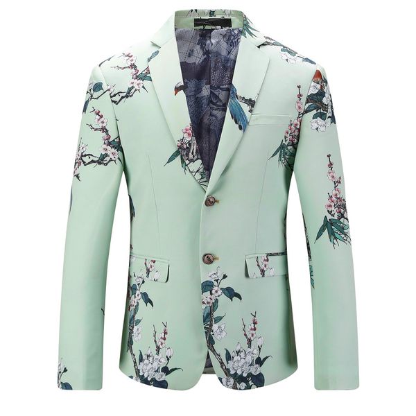 

england style men blazers fashion printed slim fit jacket men 160, White;black