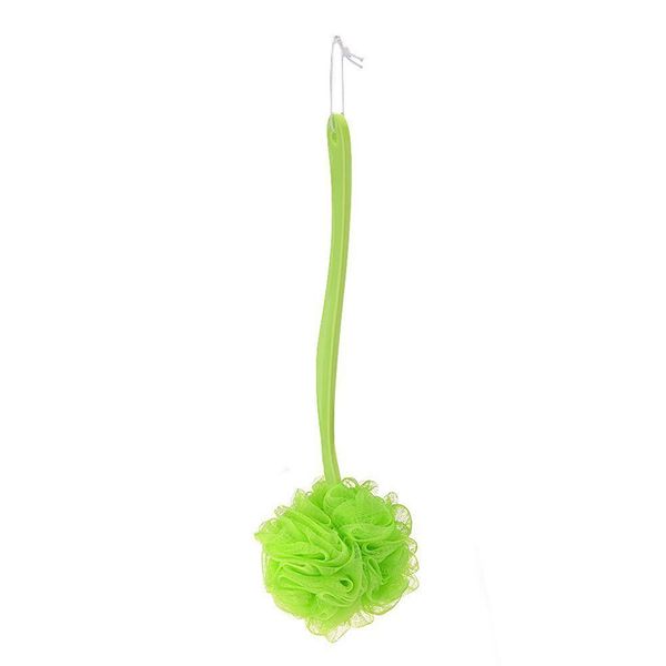 

shower scrubber loofah sponge bath body back brush with long handle (green