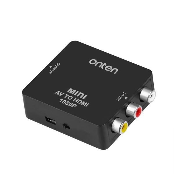 

rca av to hdmi adapter converter hd 1080p cvbs to hdmi composite av 2hdmi supports pal/ntsc switch with usb charging cable