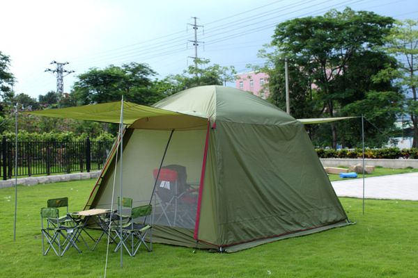 

alltel 4-8 person double layer ultralarge waterproof windproof carpas de camping barraca camping tent