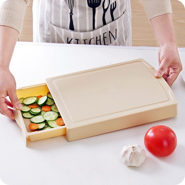 2019 Storage Chopping Board Kitchen Tool Double Deck Drawer Style