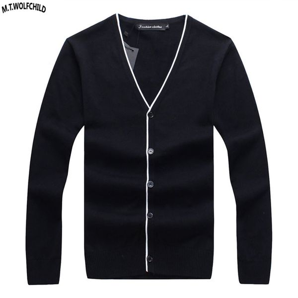 

male sweaters 2018 autumn new mens long sleeve v-neck knitted sweaters casual 100% cotton mens fashion slim, White;black