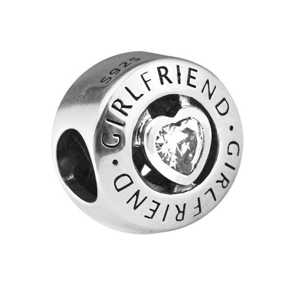 

whole sale100% 925 sterling silver clear cz girlfriend beads for jewelry making fit bracelets diy fine jewelry 2017 pre-autunm new pf583, Black