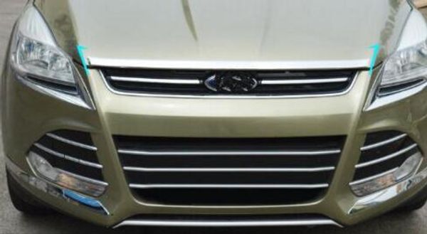 

stainless steel 1pcs front grill decorative trim,decorative bar for ford escape/kuga 2013-2017