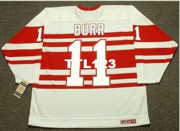

мужчины #11 шон burr detroit red wings 1992 ccm старинные хоккей джерси или обычай любое имя или номер ретро джерси, Black;red