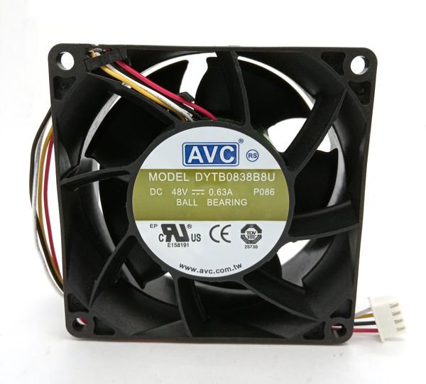 Novo Original AVC 80*80*38MM 48V 0.63A DYTB0838B8U 4Lines Ventilador de refrigeração do inversor