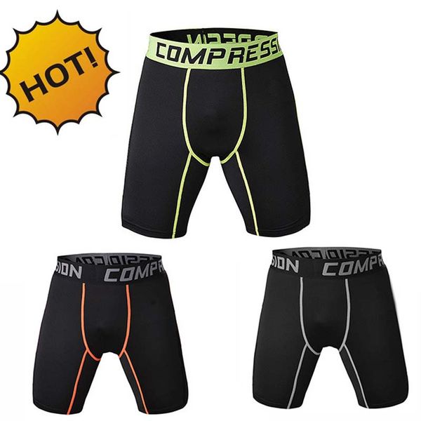 

new 2018 summer active high stretch casual compression bodybuilding sweat breathable skinny tights quick dry men safety shorts, White;black