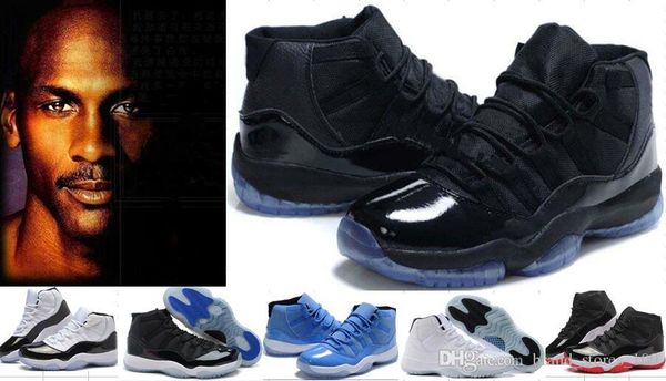

Hot Sale 11 Space Jam Gamma Blue Prom Night Cap and Gown Basketball Shoes 11s Bred Concords Sneakers Gym Red Athletics Shoes 7-13-12