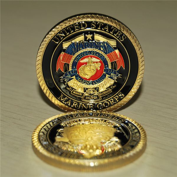 

10pcs/lot,united states marine corps commemorative challenge coin collectible in capsule