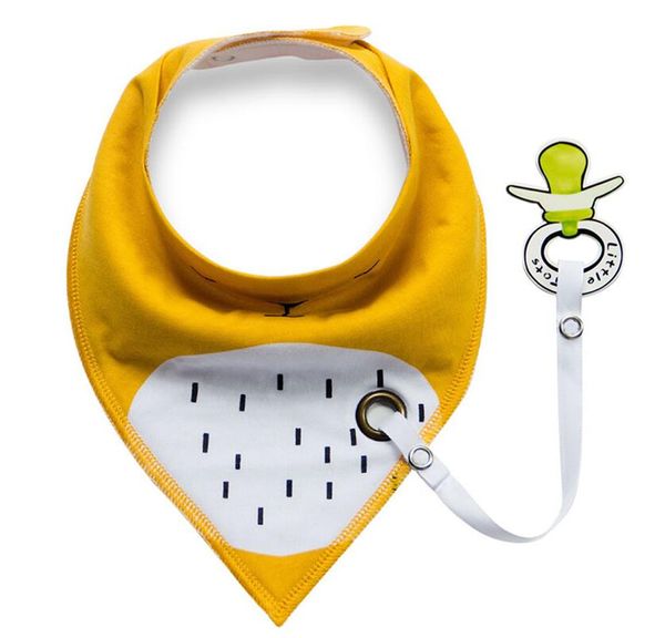 

2018 new ins fashion cotton baby bandana bib newborn babador feeding burps cartoon fox infant baby bibs with strap baby newborn burp cloths