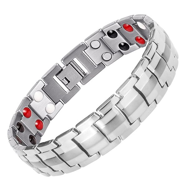 

little frog drop ship friendship bracelet femme stainless steel health magnetic bracelets bangle for female male silver jewelry, Golden;silver
