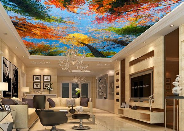 

wallpapers 3d wall hd autumn landscape tree ceiling fresco 3d wallpaper murals
