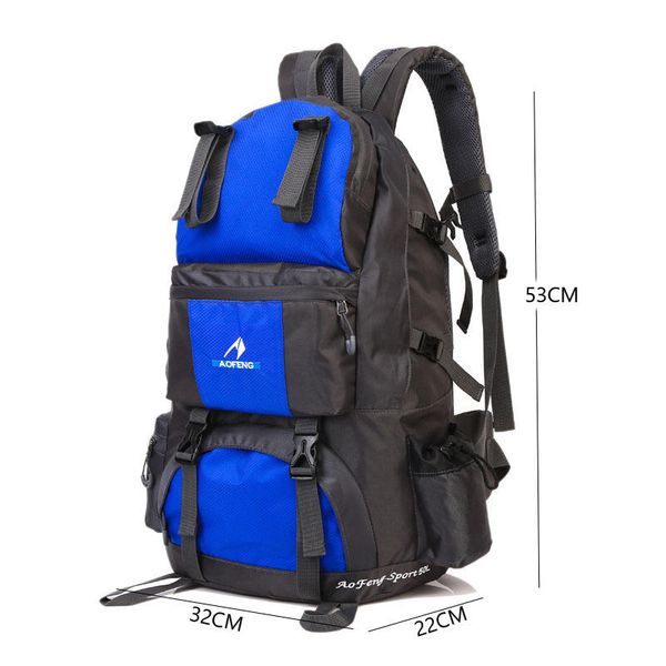 

50l larger size custom travelling sports backpack school hiking backpack nylon water proof bag backpack