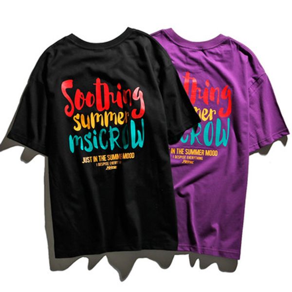 

Mens T Shirt Clothess Short Sleeve T Shirt Crew Neck Men Big Yard Fashion High Street kanye Loose Tee