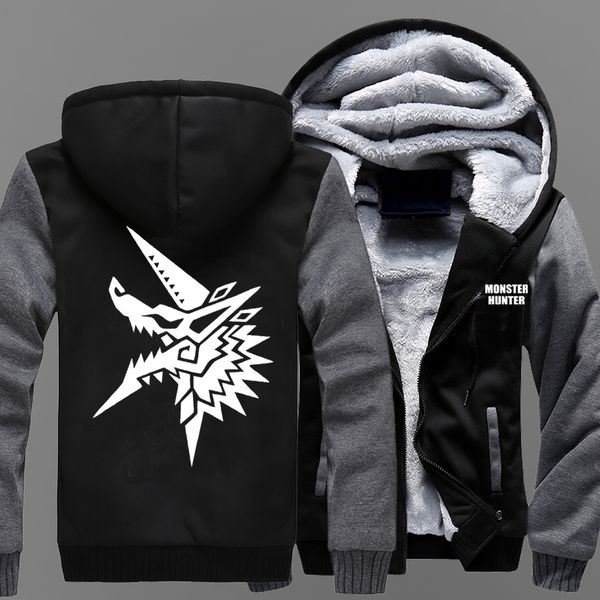 

miduo new monster winter coat animation monster male style plush thickening warm, Black