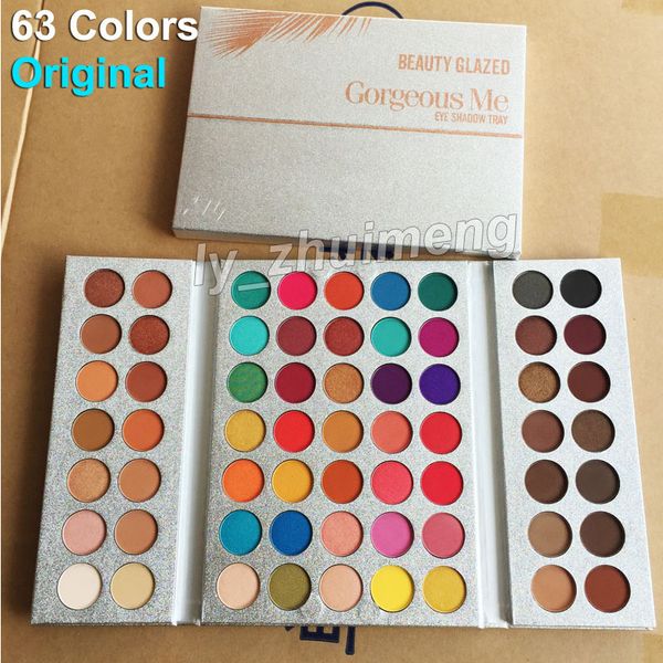 

original beauty glazed 63 colors eyeshadow palette gorgeous me makeup palette eye shadow waterproof powder natural pigmented nude cosmetics